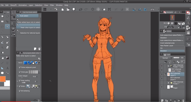 clip studio 3d drawing figure