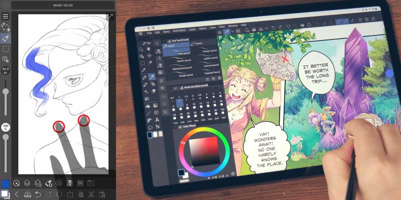 Available for smartphones & tablets - Clip Studio Paint