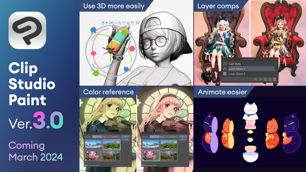 Clip Studio Paint's long-awaited Ver. 2.0 releases with 3D head