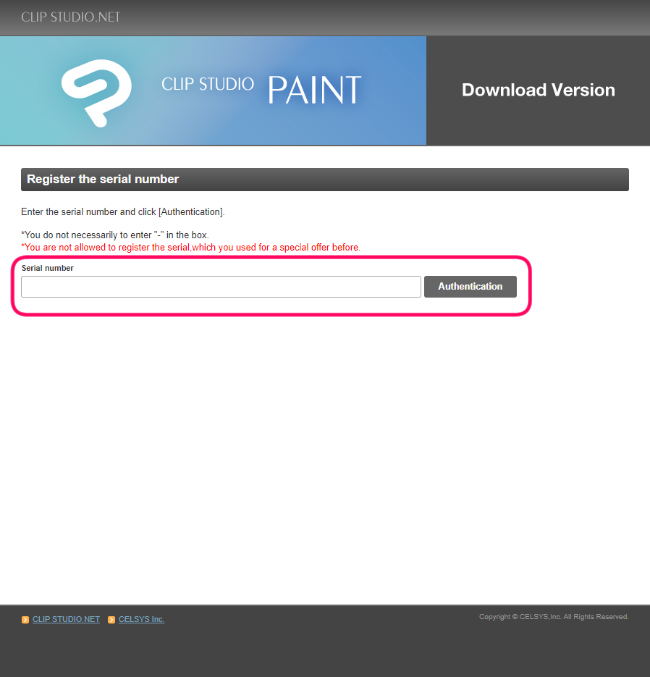 clip studio paint serial number