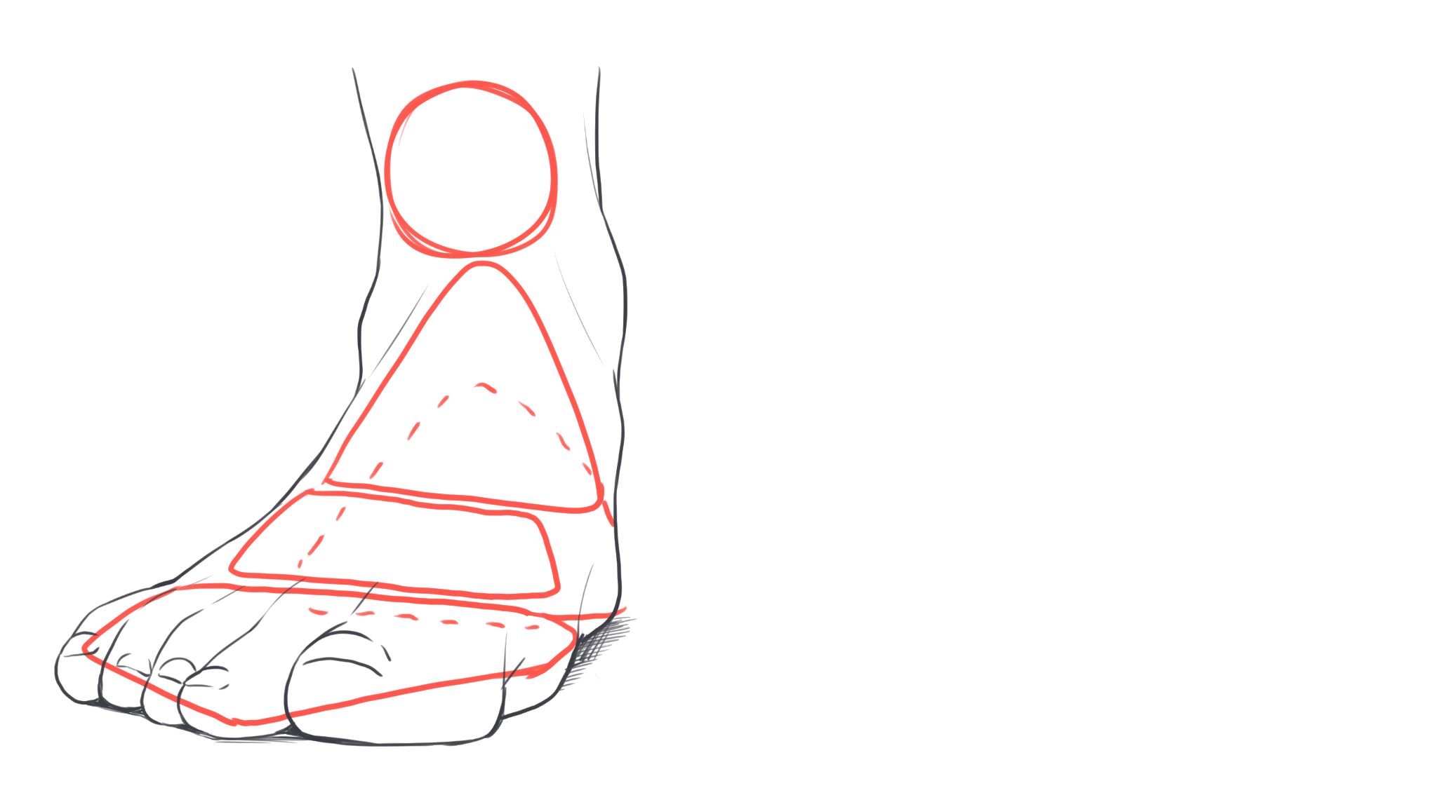 パーツ分けで描ける 足の描き方講座 イラスト マンガ描き方ナビ