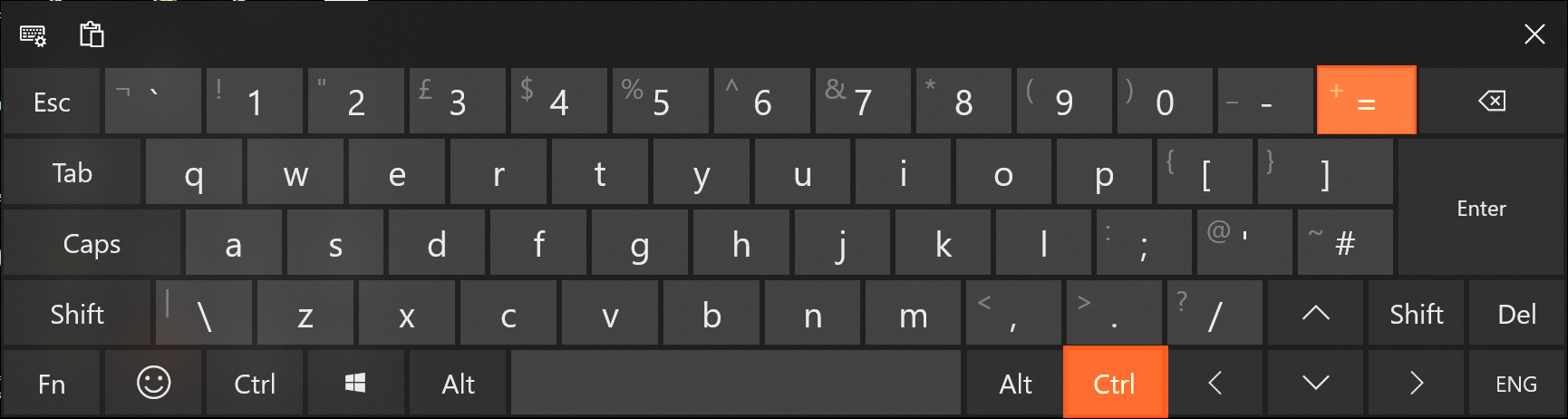 keystroke equivalent of del key on windows for mac