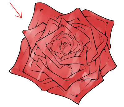 How to Draw a Red Rose