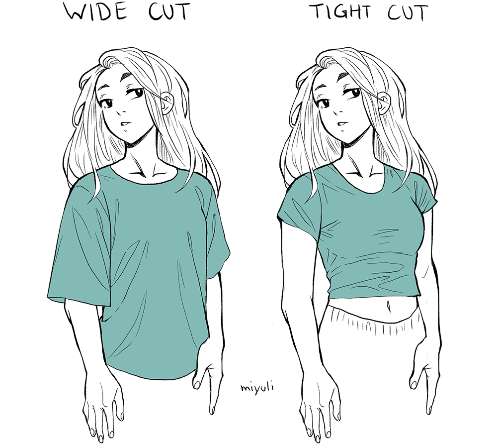 How to draw tight clothing