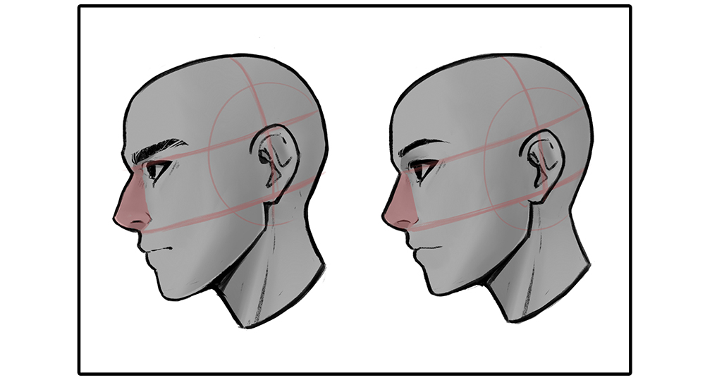 how to draw anime nose front view