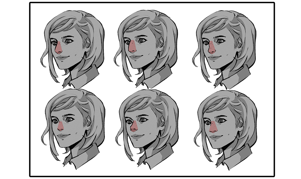 how to draw a female nose