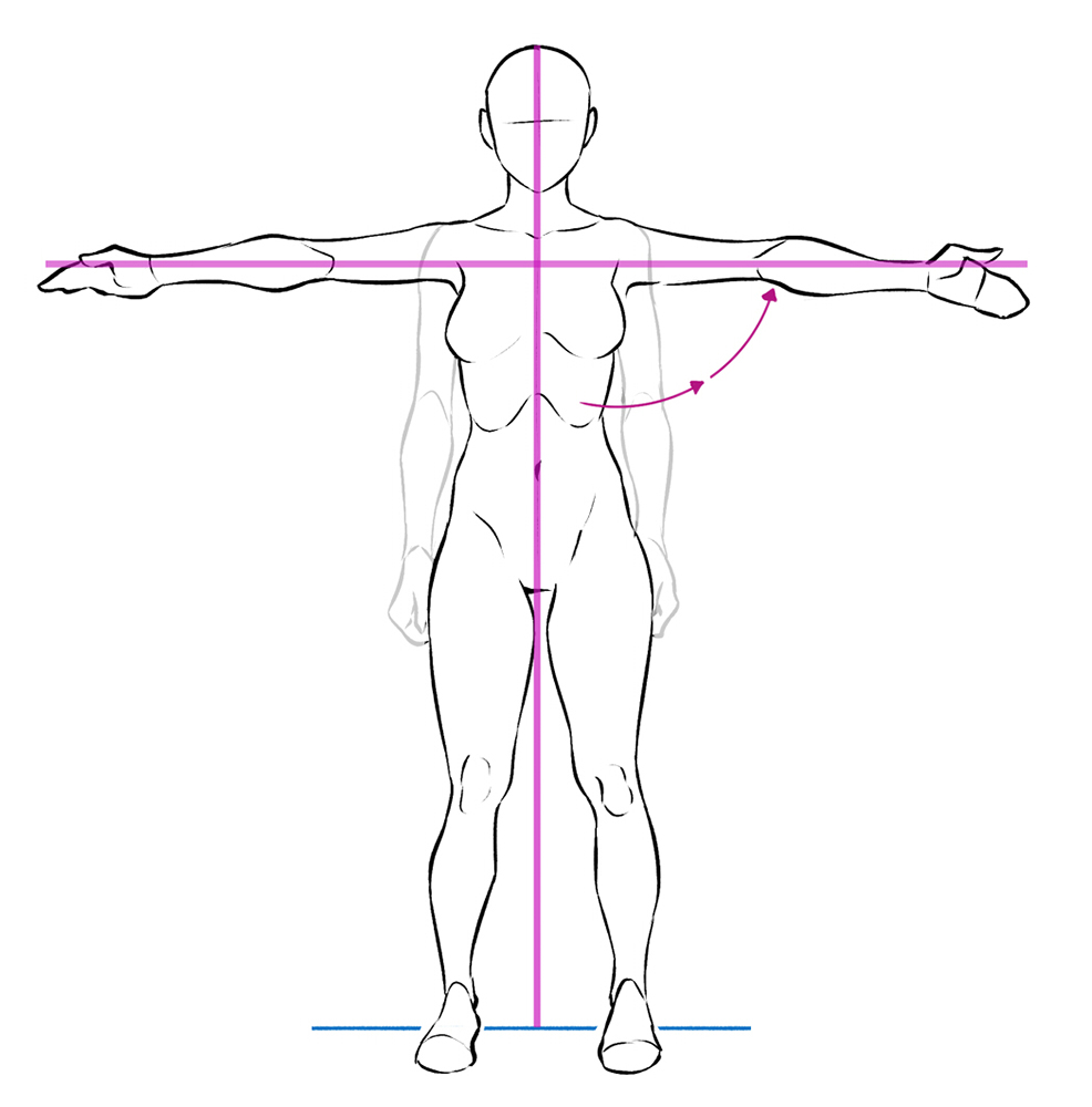 キャラクターのポーズを改善するための解剖学 イラスト マンガ描き方ナビ