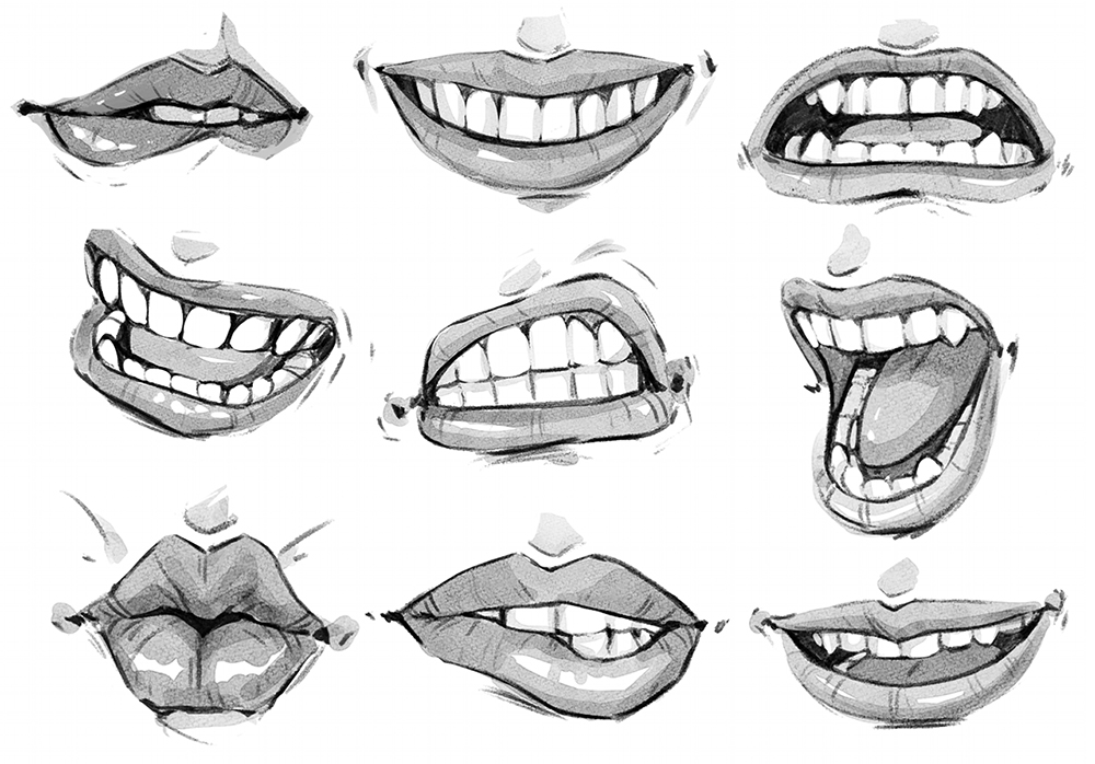 how to draw lips smiling｜TikTok Search