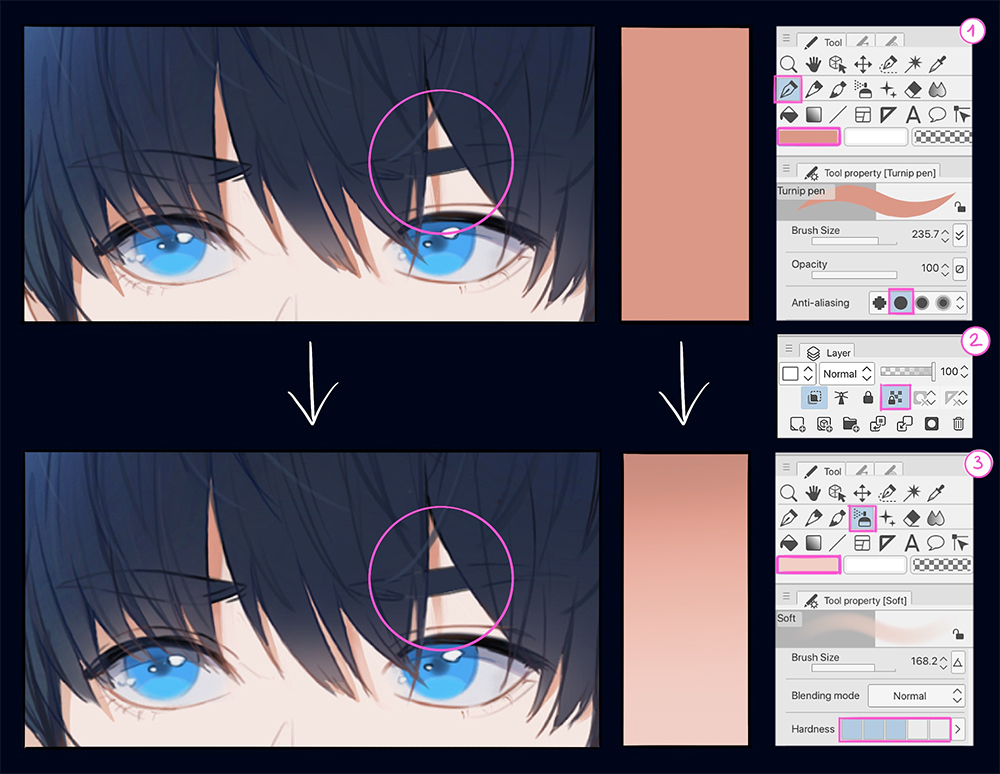 Anime-Style Skin Coloring Tutorial