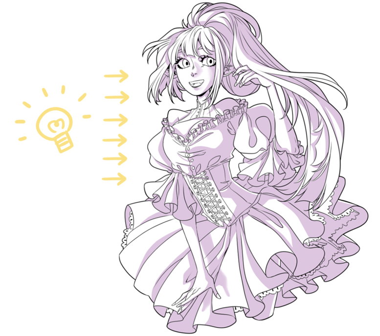 How To Draw A Frilly Dress With A Full Skirt And Puffy Sleeves! Art