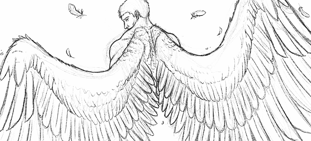 Beautiful Drawings Wings (69 photos) » Drawings for sketching and not only  - Papik.PRO