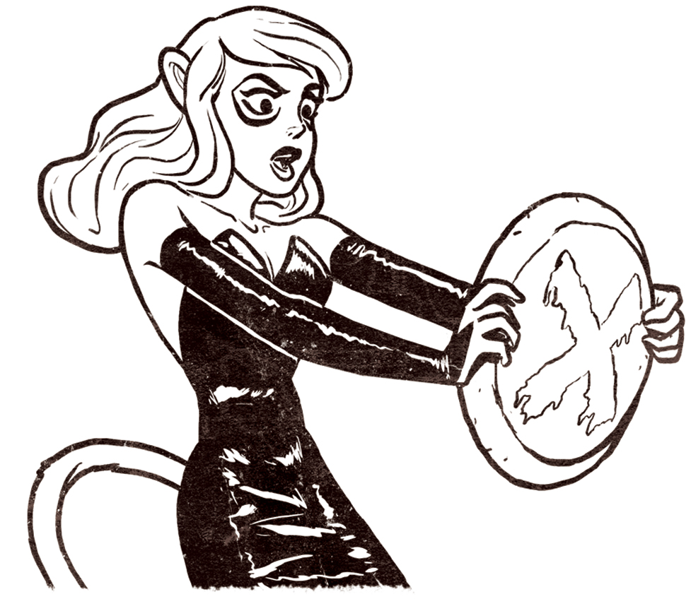 comic art holding a shield stranski