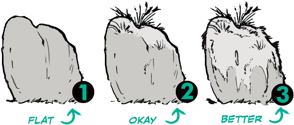 how to draw grass on objects