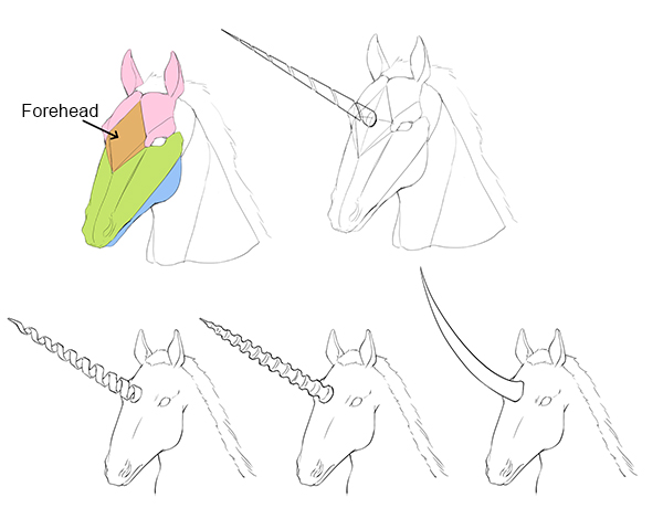 You can create your personal unicorn version by modifying the shape of the horn.