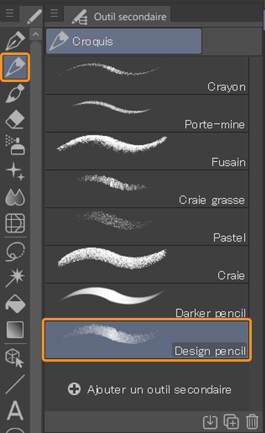 clip studio pinceaux outils de pinceau